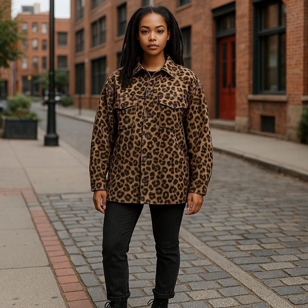 Oversized Leopard Shacket S